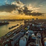 Ein Blick aus dem Fenster des Riverside Hotels in Hamburg