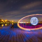 Light Painting: Ein Orb am See